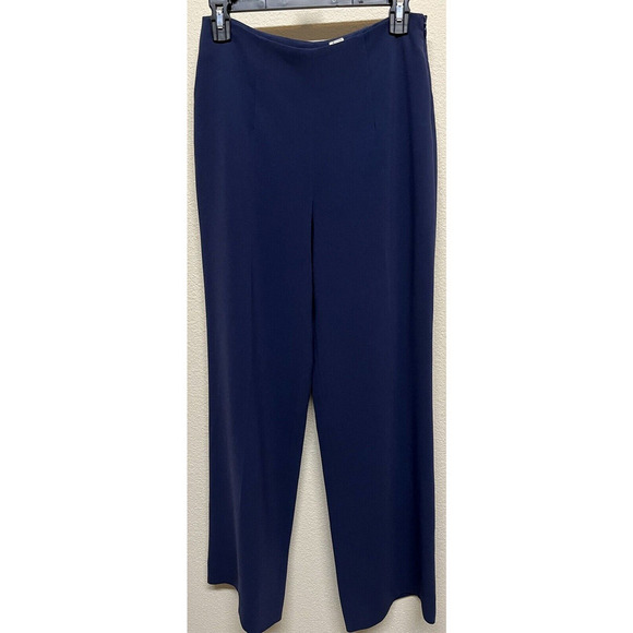 Aritzia Babaton Wide Leg pants Size 2 Navy Blue Side Zip Pocket-less - Picture 9 of 11